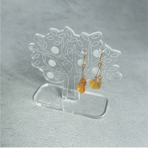 acrylic accessory（ピアス）実のなる木-オレンジの木-