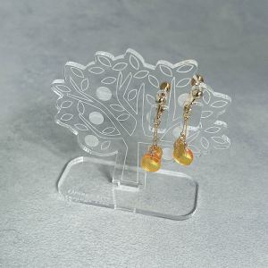 acrylic accessory（イヤリング）実のなる木-オレンジの木-