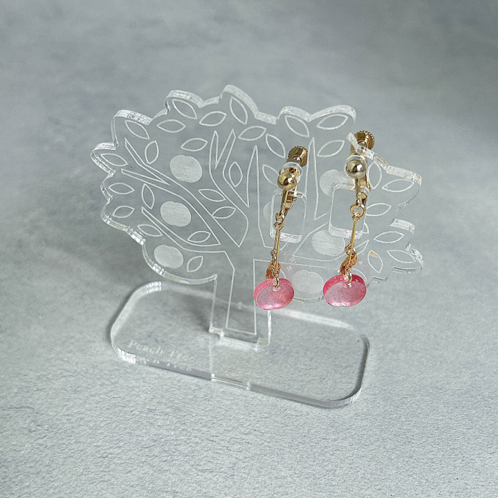 acrylic accessory（イヤリング）実のなる木-りんごの木-